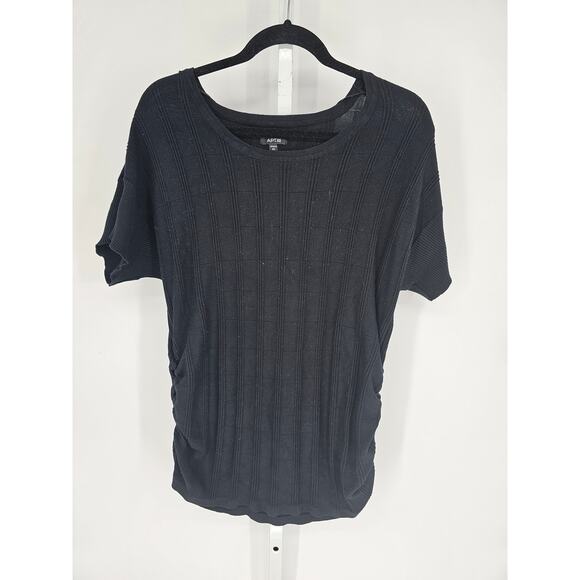 Apt. 9 Tops - APT 9 Womens Sz 0X Short Sleeve Ribbed Top Solid Black